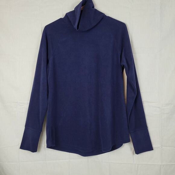 Tek Gear Womens Blue Turtle Neck Long Sleeve Fleece Pullover Sweater Size Small - Picture 1 of 7